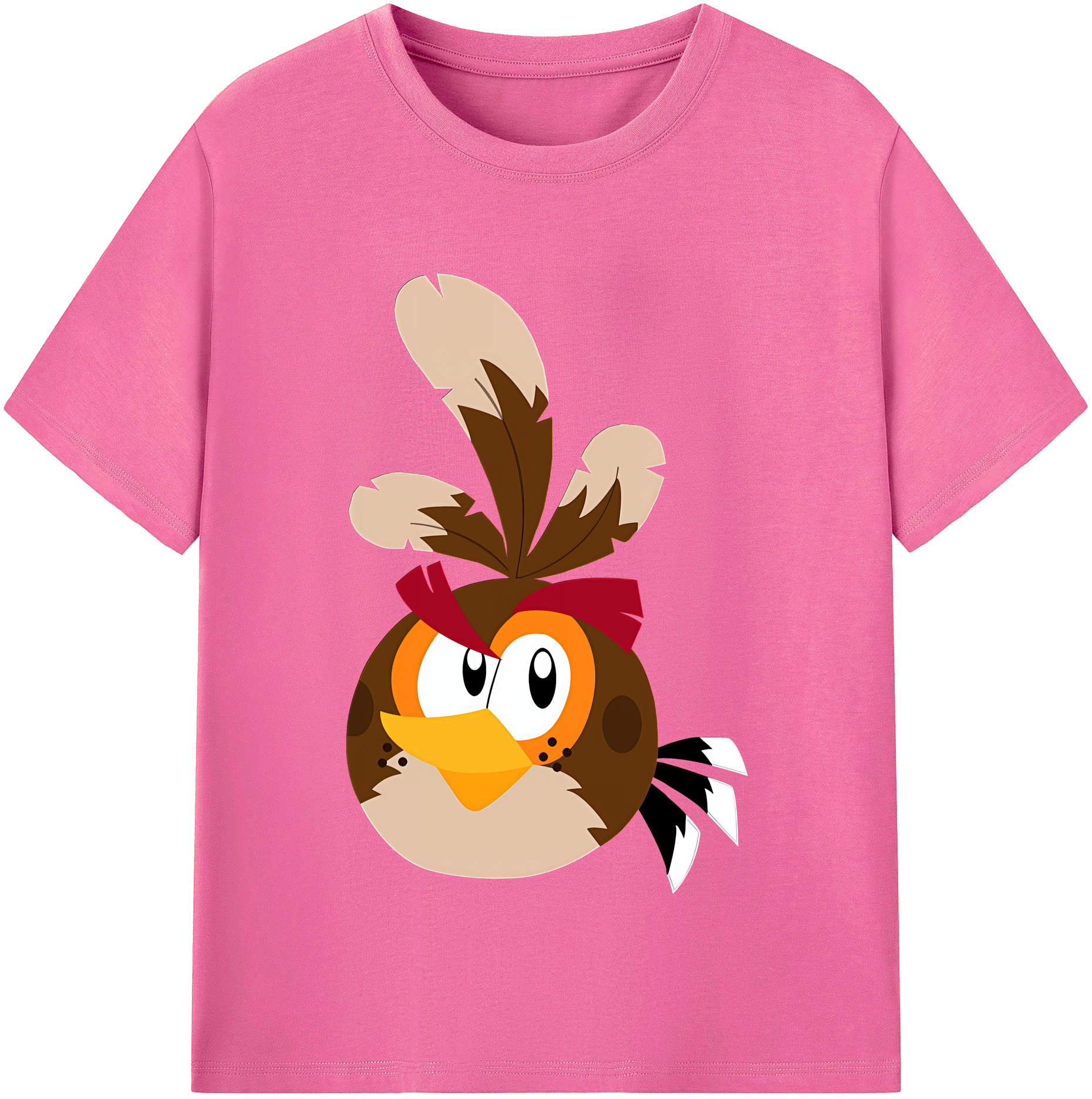 （画像用） Angry Birds アングリーバード レディースカジュアルプリントTシャツ（綿100％）